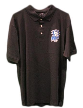 Solid Black W/ White Logo Polo