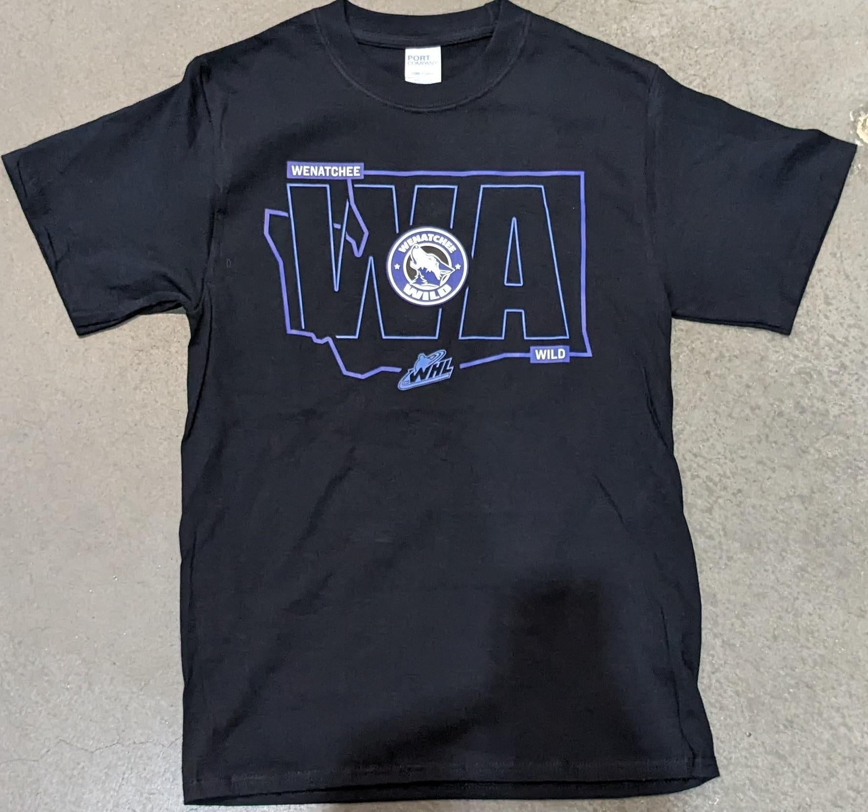 Wild WA State Tee - Black