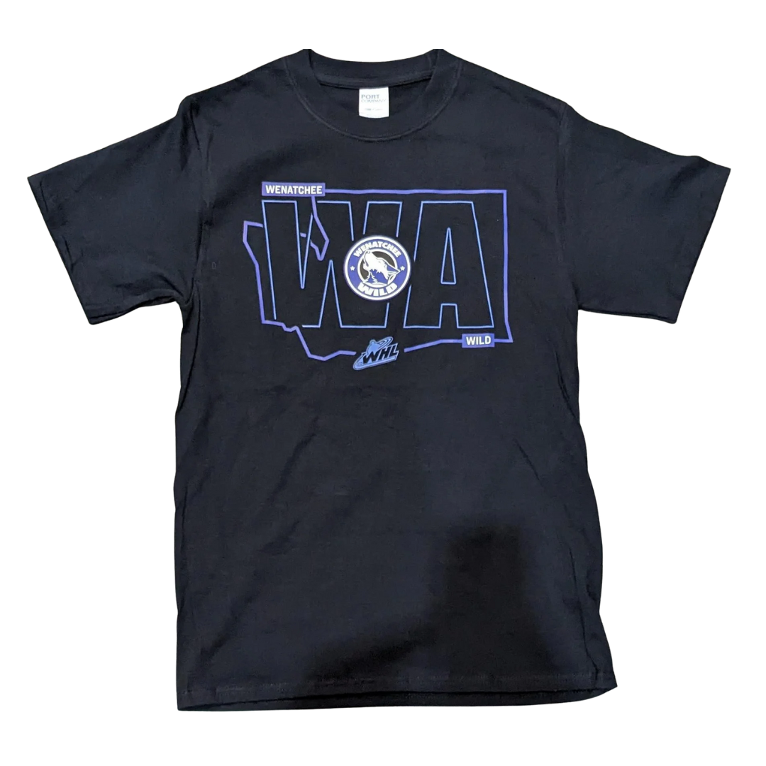 Wild WA State Tee - Black