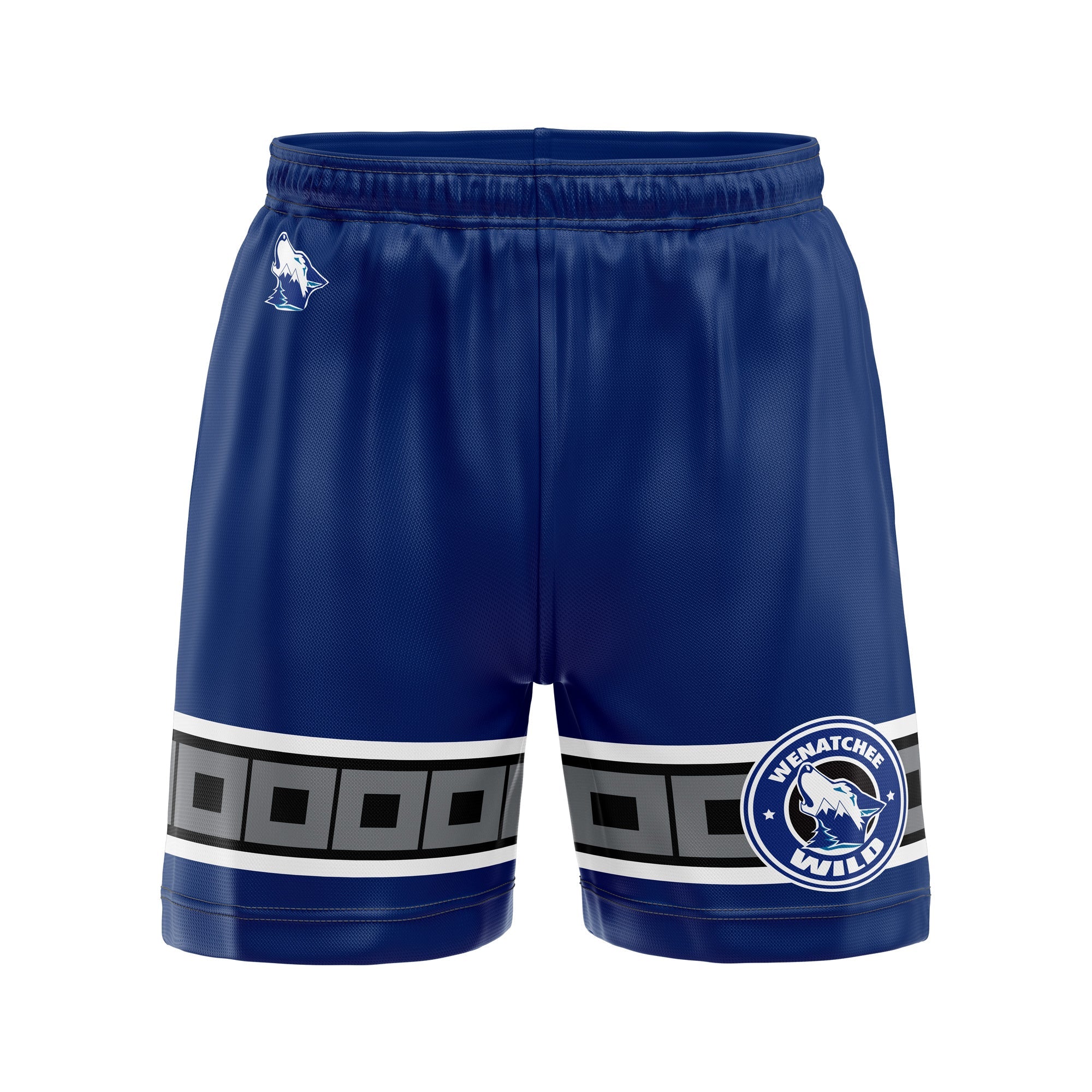 Bench Clearers Wenatchee Wild Alternate Blue Hockey Shorts **ONLINE SPECIAL**