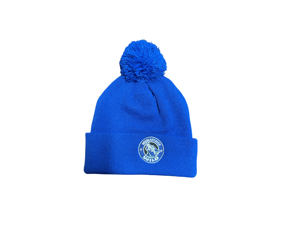 Blue Beanie with Pom